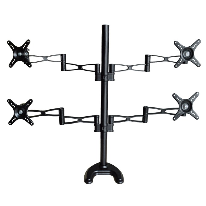 14"27" Extendable Quadruple Arm Monitor/ TV Desk Mount Stand (4