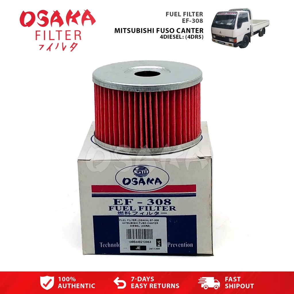 OSAKA Fuel Filter MITSUBISHI FUSO CANTER DIESEL 4DR5 EF308 1PC