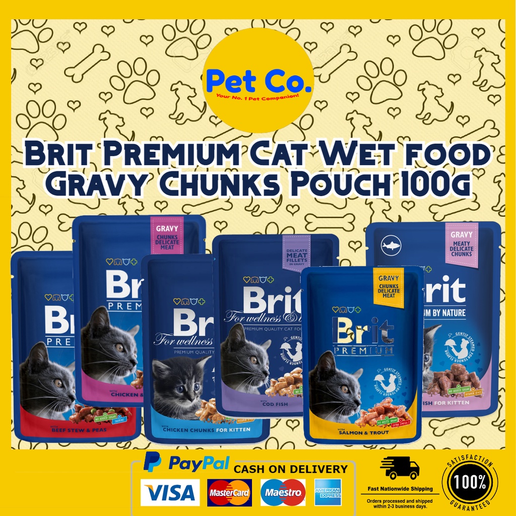 Brit Premium Cat Wet food Gravy Chunks Pouch 100g Shopee Philippines