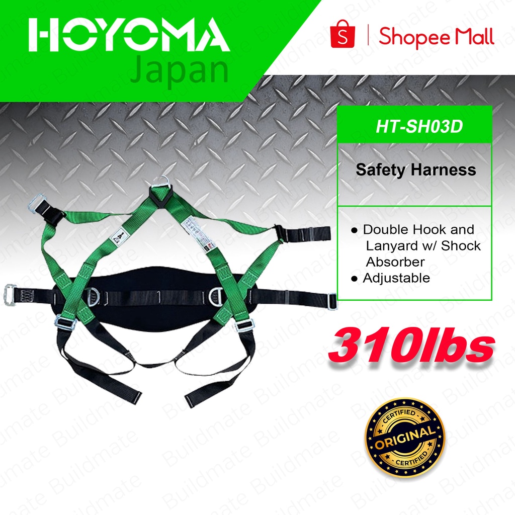 HOYOMA JAPAN Double Safety Harness FULL BODY 310lbs HTSH03D •HOYOMA PH