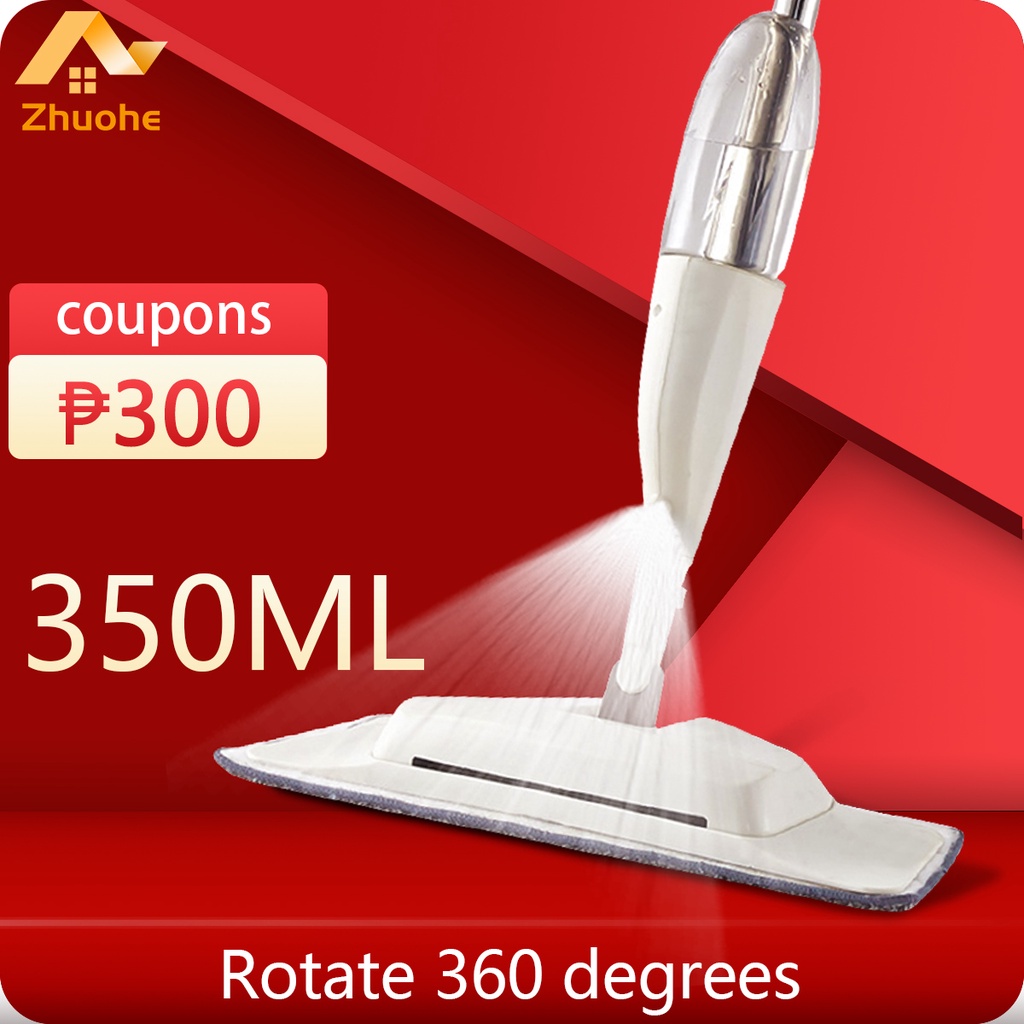Water spray mop 360 degree rotating head water spray cleaner flat floor