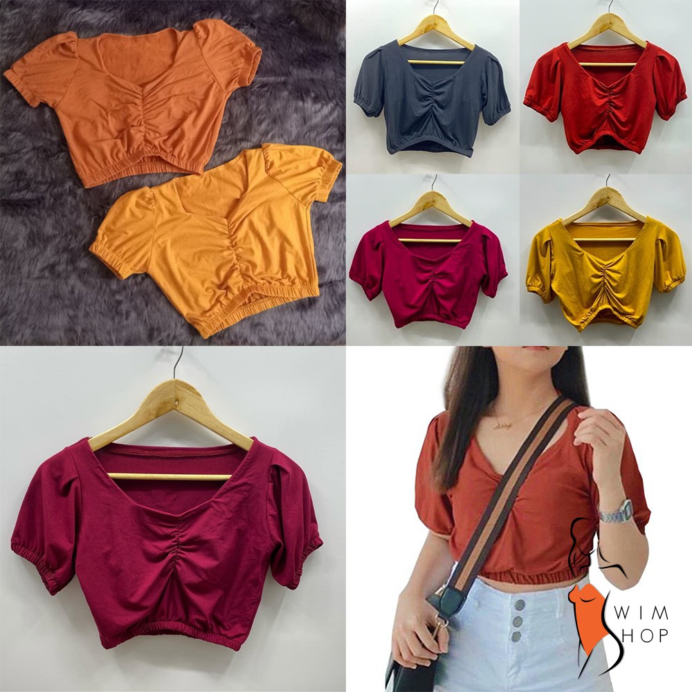 SS Korean Fashion Garter Crop Top Women Tops Shopee Philippines