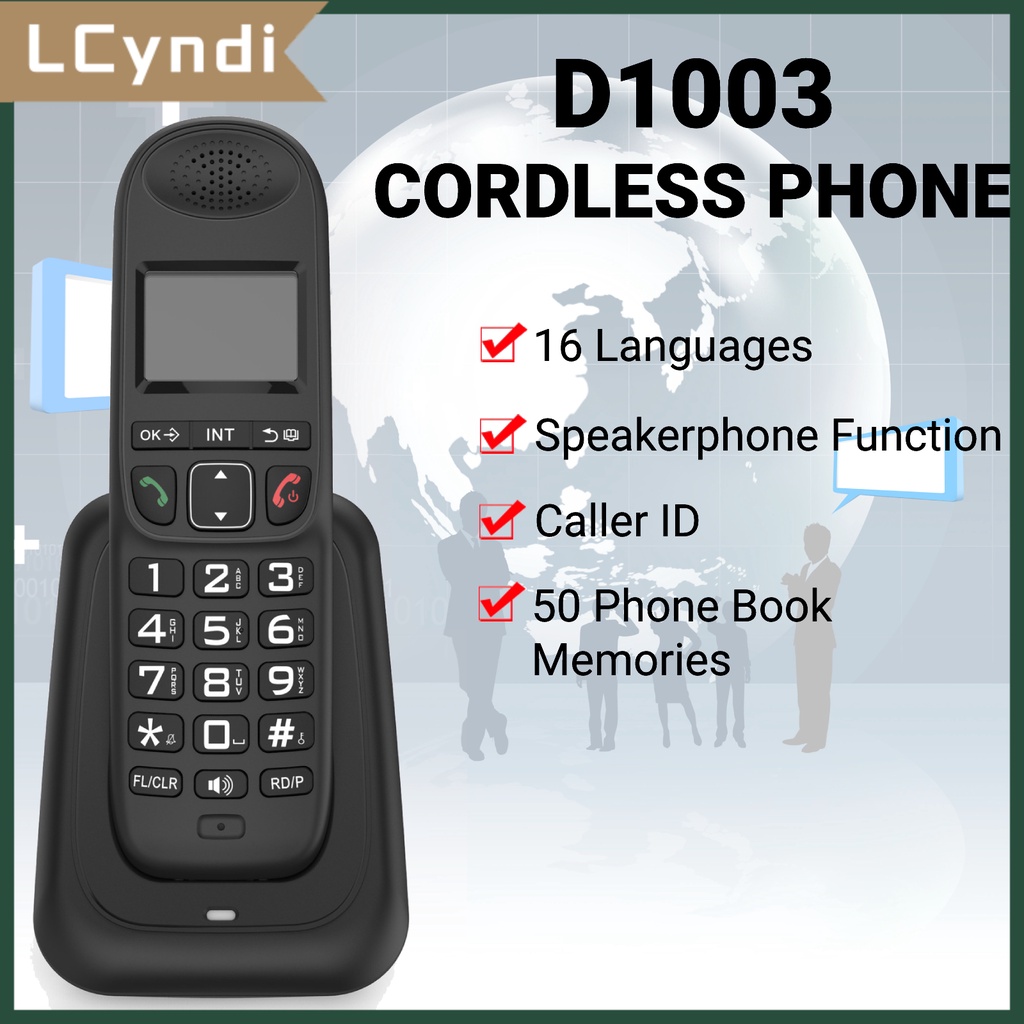D1003 Cordless Phones Wireless Telephone With Speaker Home Office