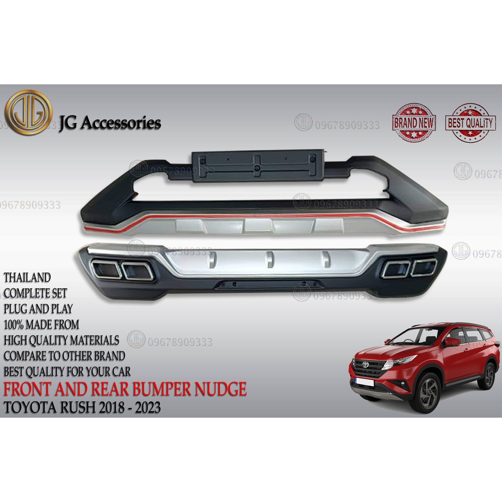 TOYOTA RUSH 20182021 FRONT AND REAR BUMPER GUARD / FRONT AND REAR