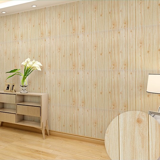 Self Adhesive Waterproof 3D Wood Sticker Wallpaper Woodr Grain Wall