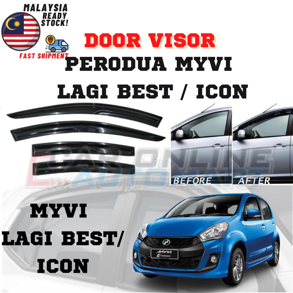 FOR PERODUA MYVI LAGI BEST / ICON DOOR VISOR SMALL / MUGEN (4 PCS