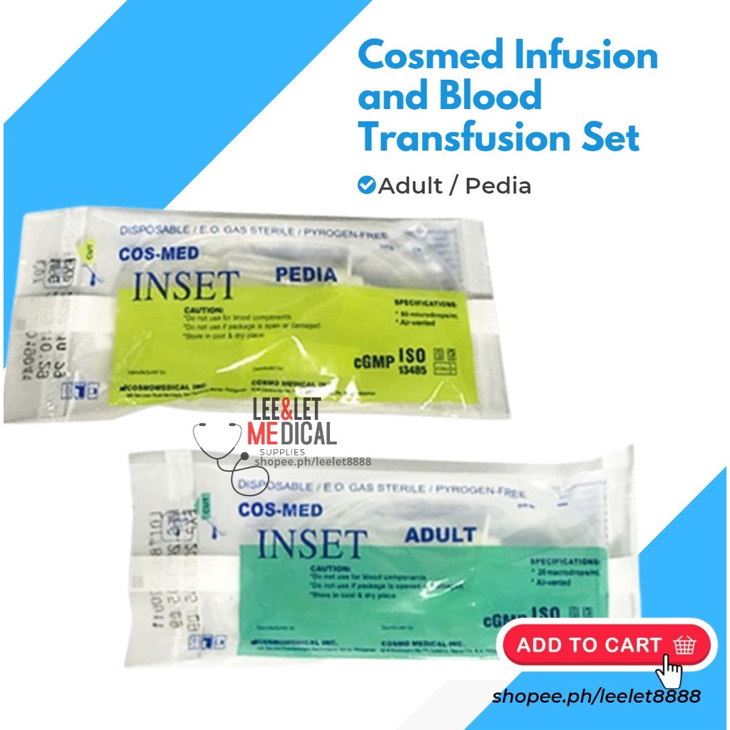 Cosmed Infusion and Blood Transfusion Set (Micro Pedia / Macro