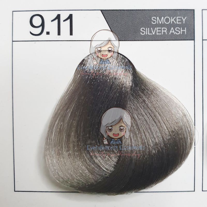 9/11 9.11 SMOKEY SILVER ASH BREMOD HAIR COLOR CREAM ONLY NO OXI 100ML