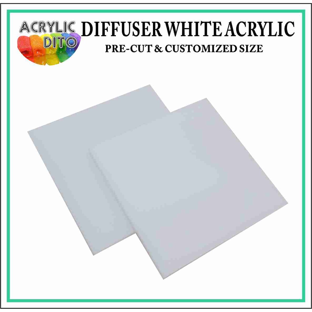 White Diffuser Acrylic Sheet Pre Cut & Customized Size Sheets Plastic