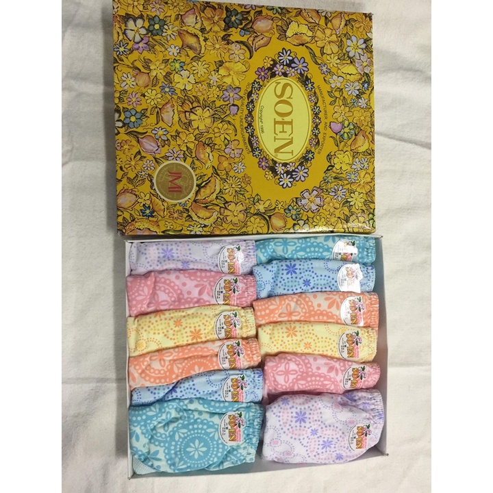 Original SOEN bikini panty (BCI) 12 pcs/box (Random color design)shoes