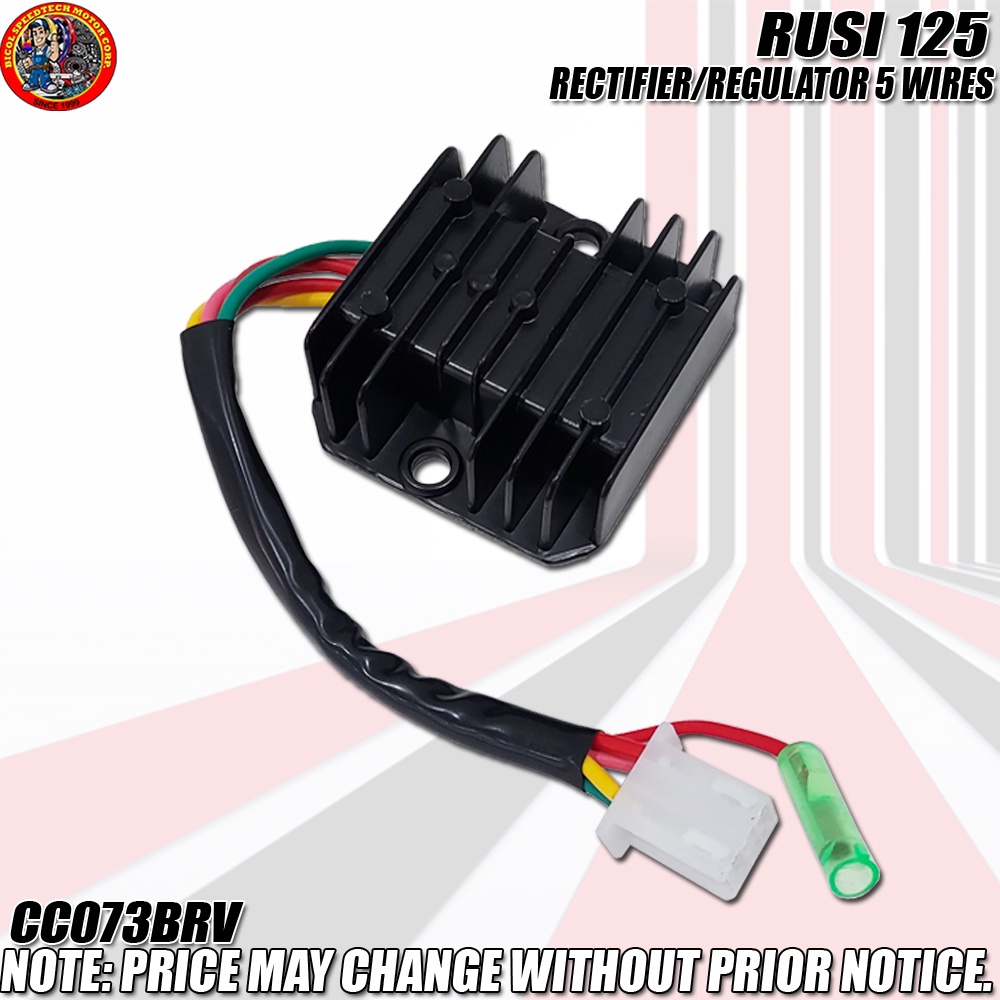 RUSI 125 5WIRE RECTIFIER/REGULATOR (CC073BRV) Shopee Philippines