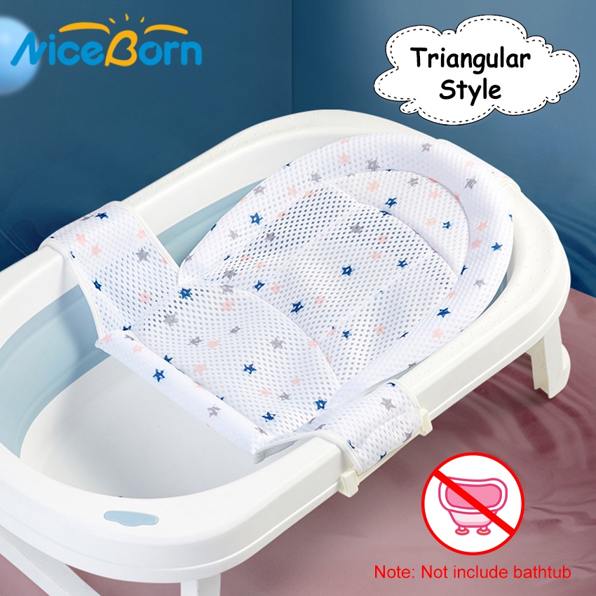 NiceBorn Baby Bathtub Mat Adjustable Baby Bath Seat Infant Safety