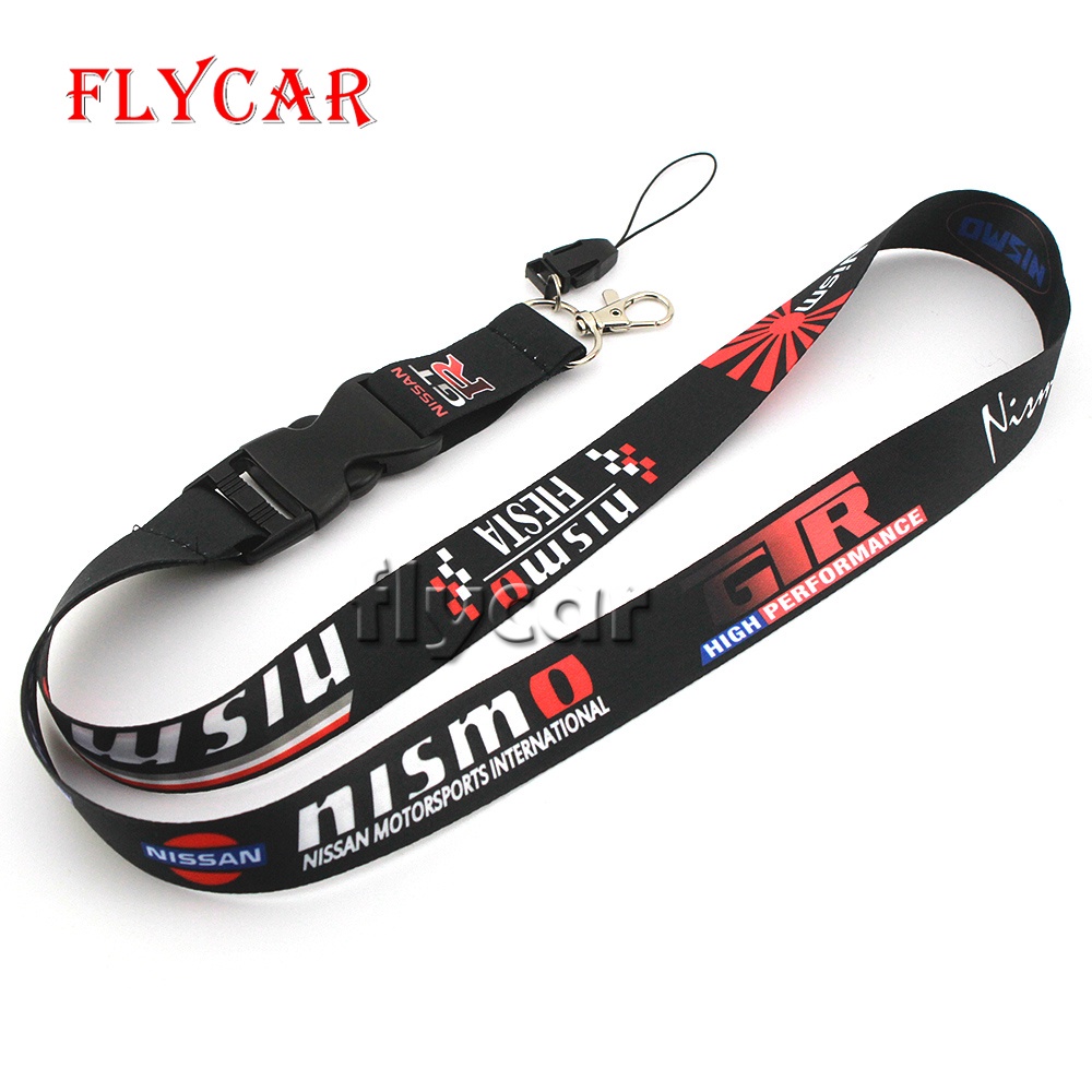 For Nissan Nismo GTR Car Key Chain Lanyard Mobile ID Card Hang Strap
