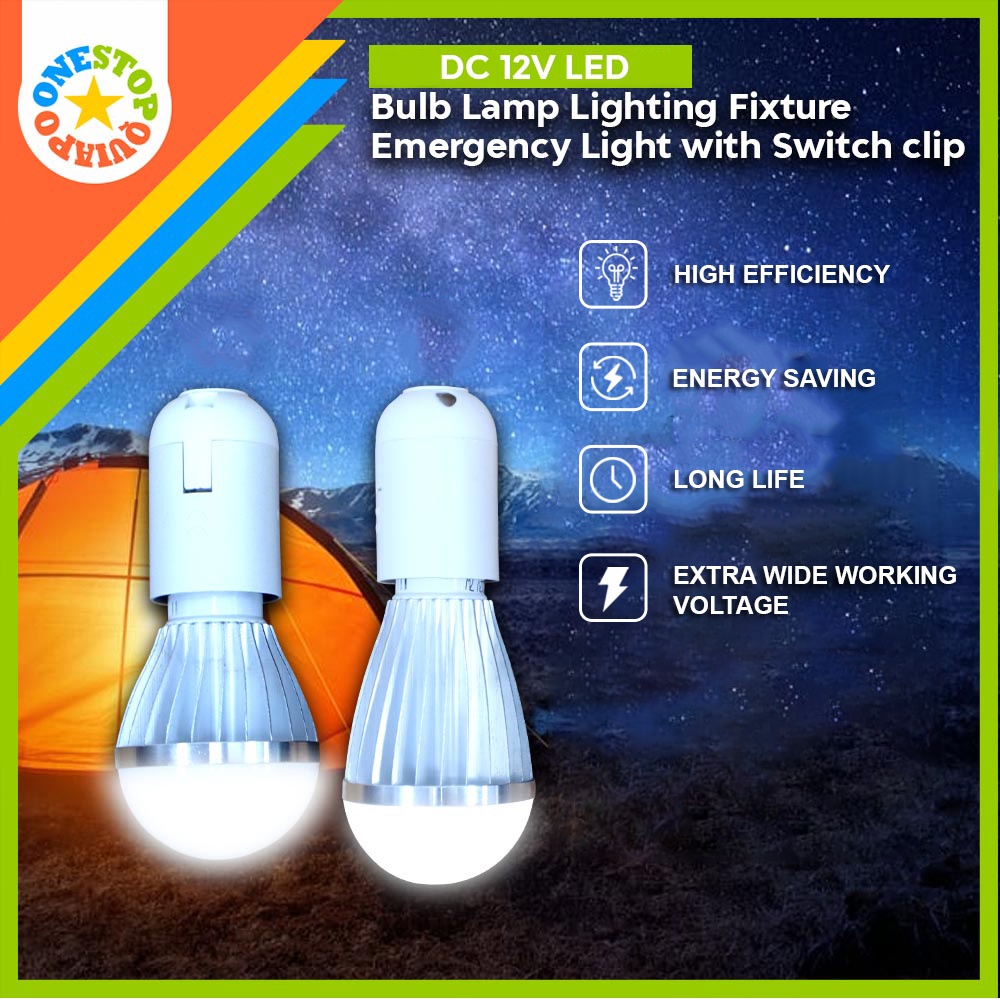 OSQ DC Metal 12V LED 57W Bulb Switched Lamp Lighting Fixture Night