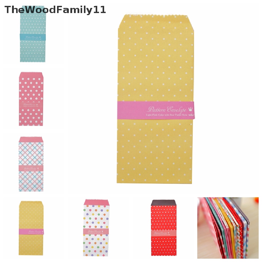 (hot*) 5Pcs/1Pack Colorful Envelope Small Gift Craft Envelopes for