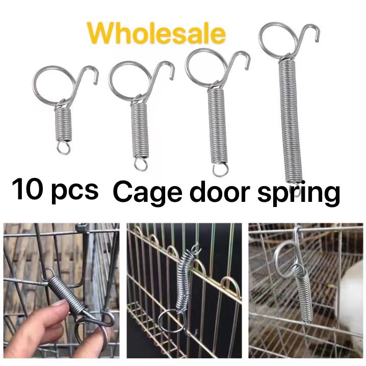 10 PCS 5cm/7cm/8.5cm/11.5 Spring Lock For Door Cage Hook Metal Spring