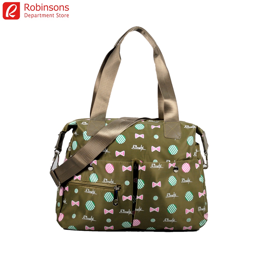 Kimchi kchg0204 Printed Tote Bag with Adjustable Sling Strap (Khaki