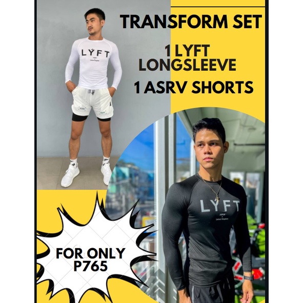 LYFT x ASRV SET/WORKOUT GYM CLOTHES TIGHT FIT MEN by Bubbly Athletics Shopee Philippines