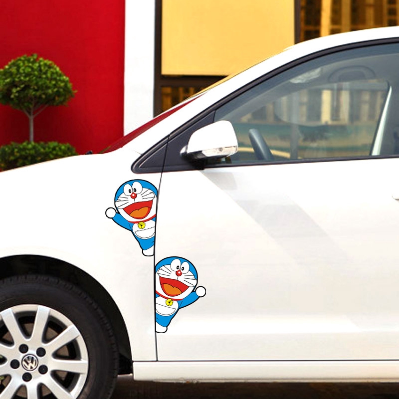 Cartoon Doraemon Car Sticker Car Body Door Decals Window Fuel Tank Sticker Motorcycle Stickers