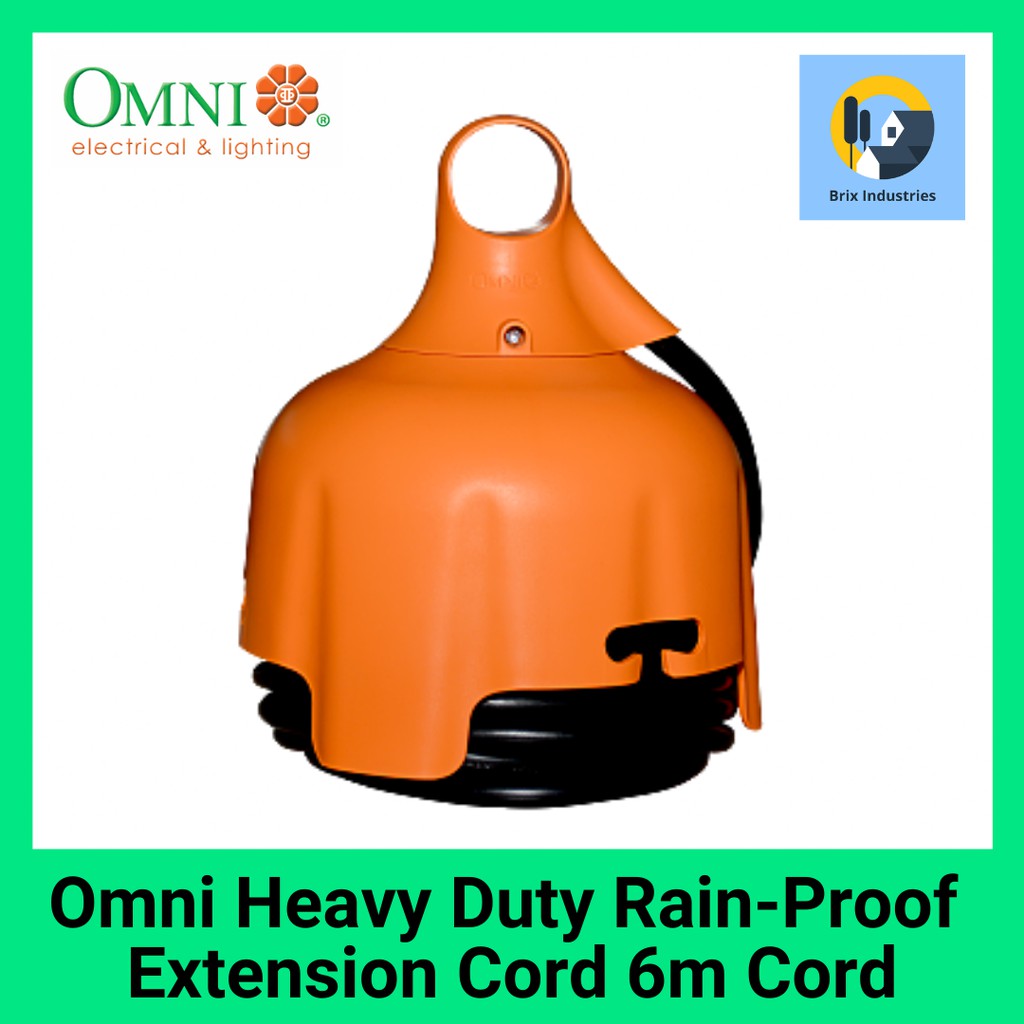 Omni Heavy Duty Rain Proof Extension Cord 6 Meter Cord WRE306 6M Drip