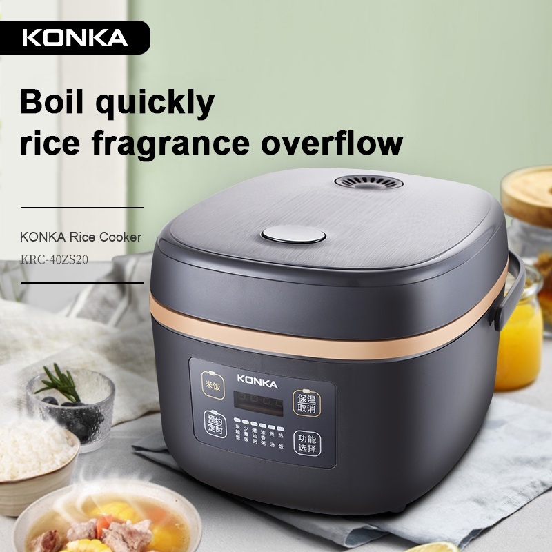 KONKA Rice Cooker 900W 5L Multi Kitchen Rice Cooker Electric Non Stick Bladder Cooker Steamer