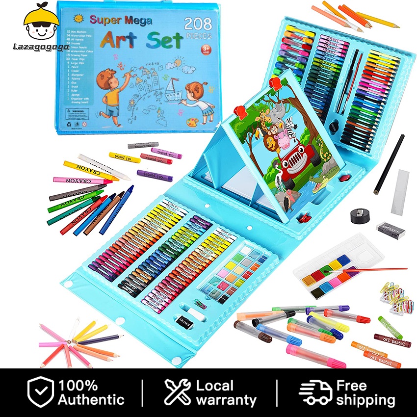 208 Pcs Art Set for Kids Drawing Art Kits with Oil Pastels,Crayons