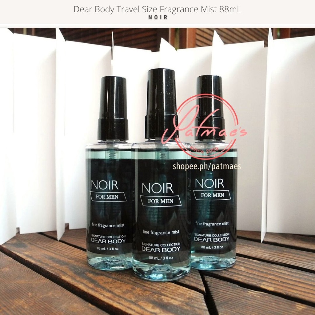 Dear Body Travel Size Men's Fragrance Mist 88mL Noir (sold each