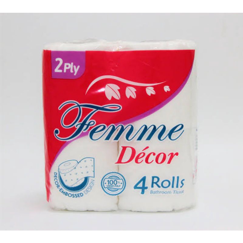 FEMME Decor Bathroom Tissue 4 rolls (2Ply / 3Ply) Shopee Philippines