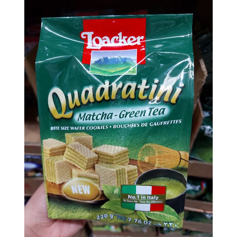 Loacker Quadratini Matcha Green Tea Wafer 220g Shopee Philippines