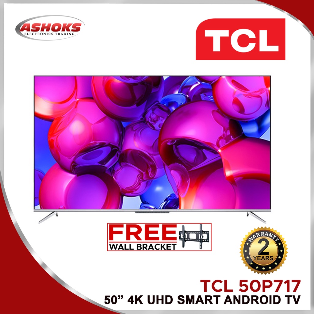 TCL 50 inch Smart TV 4K UltraHD LED AI Android Smart TV (LED50P717
