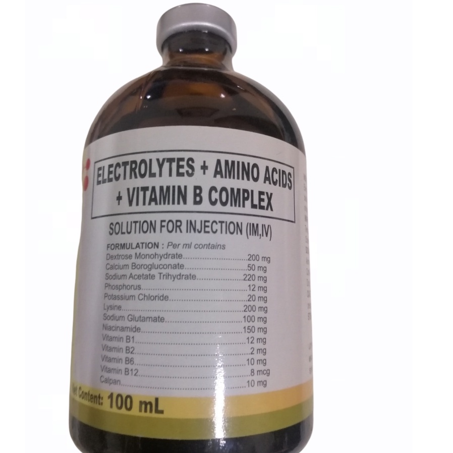 Viddavet 100ml Electrolytes + Amino Acids + Vitamin B Complex for animals supplement Shopee