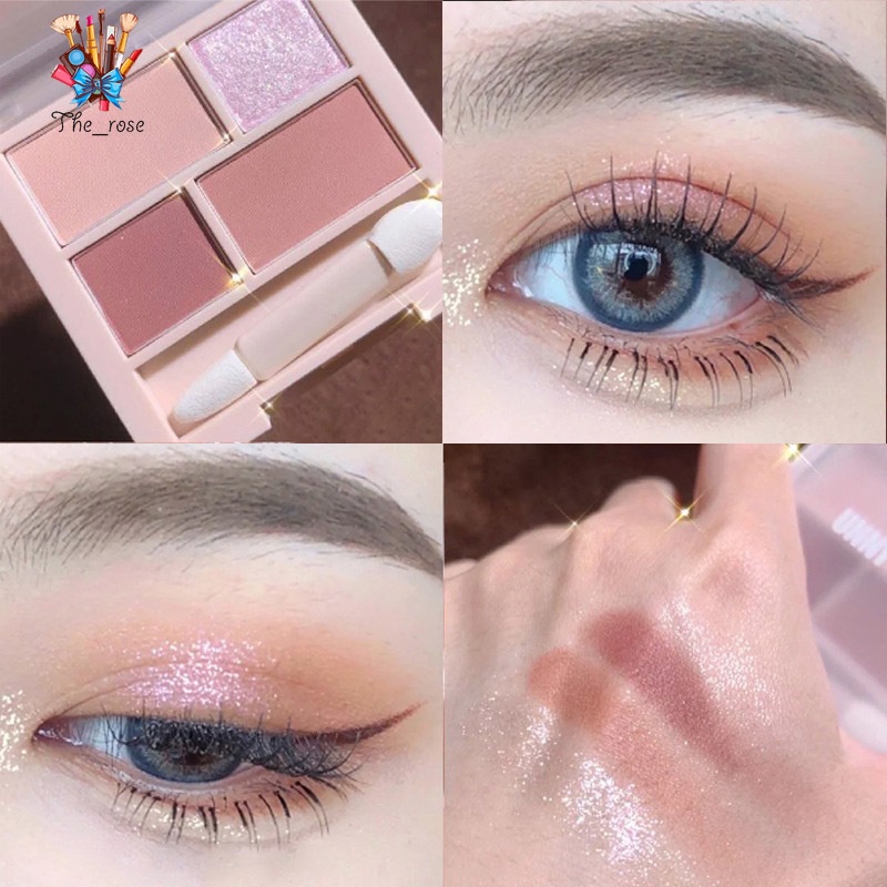 Four Color Eyeshadow Palette Pearlescent Matte Sparkling Earth Color R