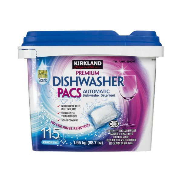 DISHWASHING POD KIRKLAND DISHWASHNG PACS 100ORIGINAL 115PC Shopee