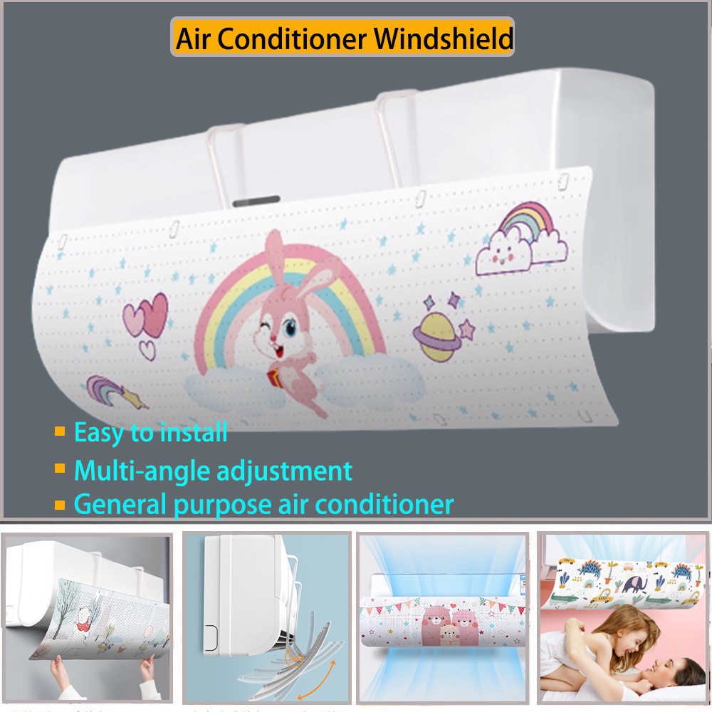 [Ready Stock] Junshi Home Adjustable Foldable Air Conditioning Wind Deflector Air Conditioner