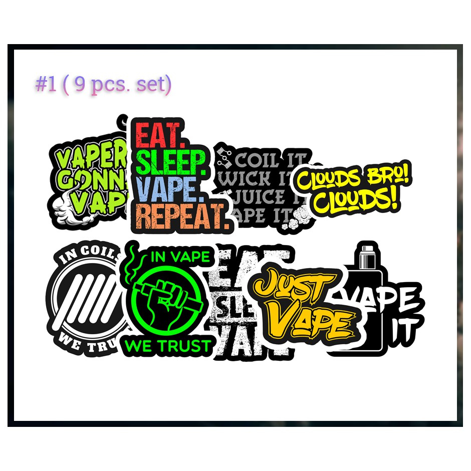 Vape Culture Vinyl Sticker Series 001 FULL SET (Waterproof & Laminated