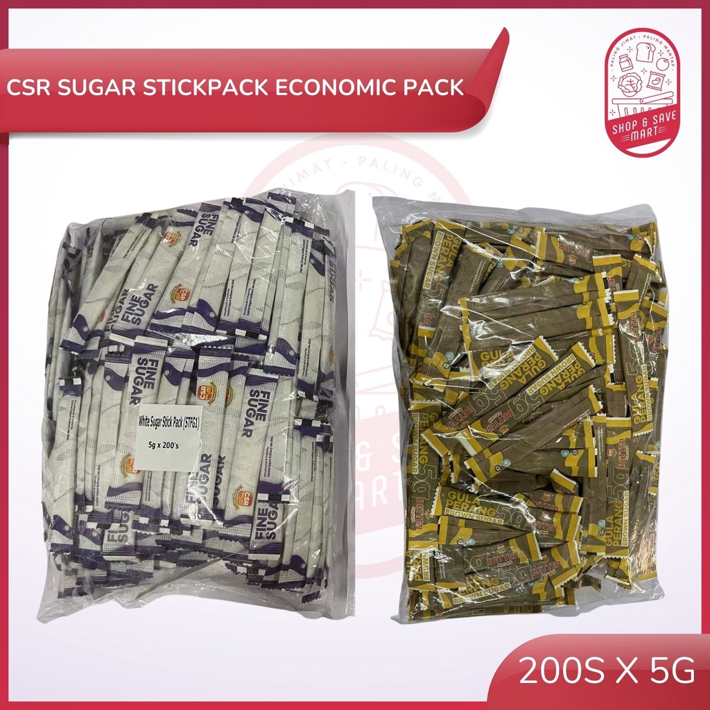 CSR Sugar Sachet Economy Pack (200s x 5g) 1kg ( Fine Sugar Sachet