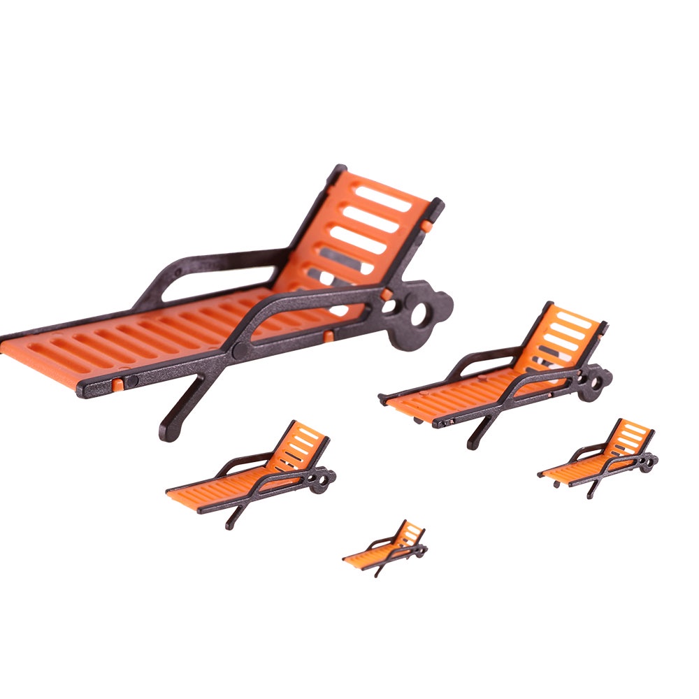 10Pcs Beach Chairs Model 130/50/75/100/150 Scale Sun Loungers Chairs