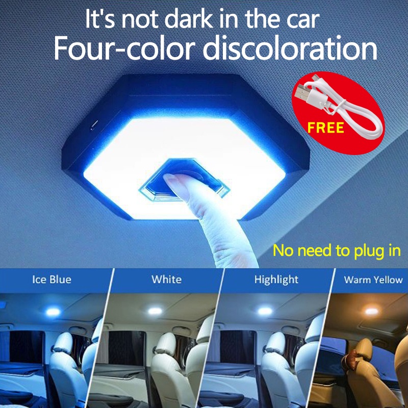 Car Reading Light Rechargeable LED Auto Styling Night Light Car Interior Light Ceiling