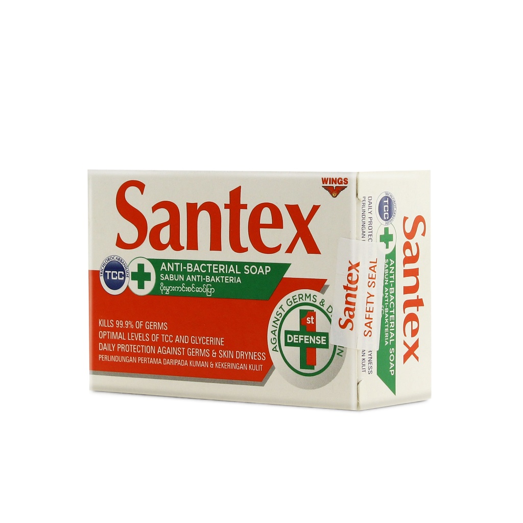WISHGATE Santex Antibacterial Bar Soap (Original) Red 80g Shopee