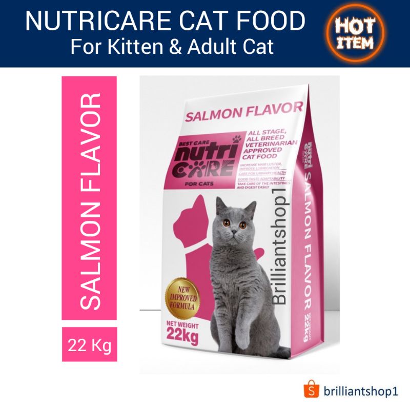 22 KG NUTRICARE SALMON KITTEN & CAT FOOD ( ORIGINAL BAG) LIKE CUTIES