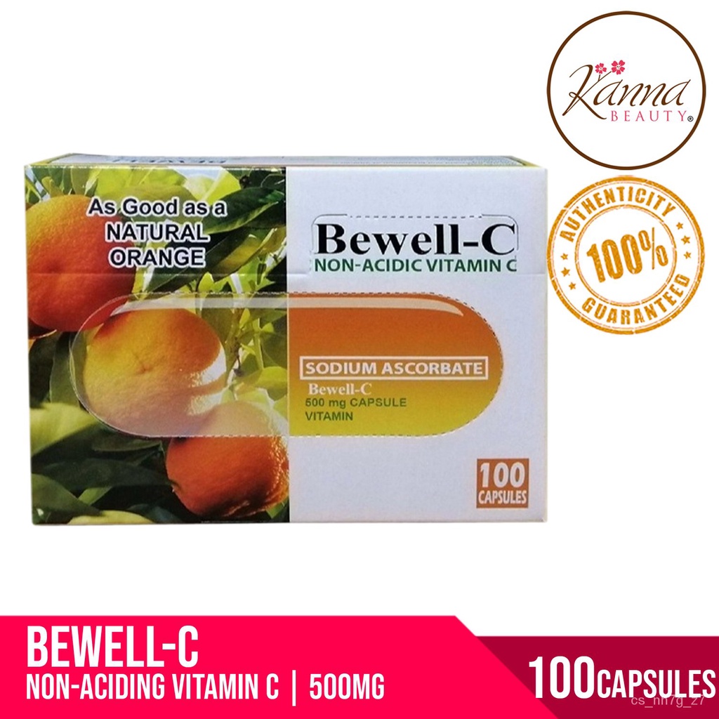 BewellC Non Acidic Vitamin C supplement 500mg 100 Capsules Shopee