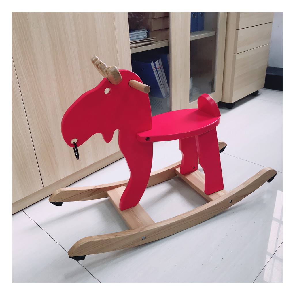 Children's Rocking Horse Solid Wood Rocking Chair Baby Toys