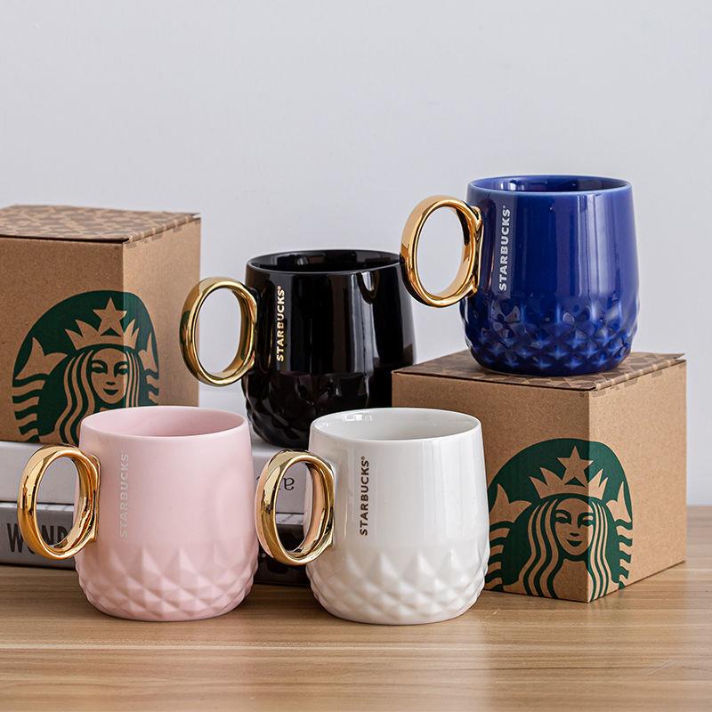 New Starbucks Classic mug Starbucks Ocean Cup Coffee mug Starbucks Gold(01)