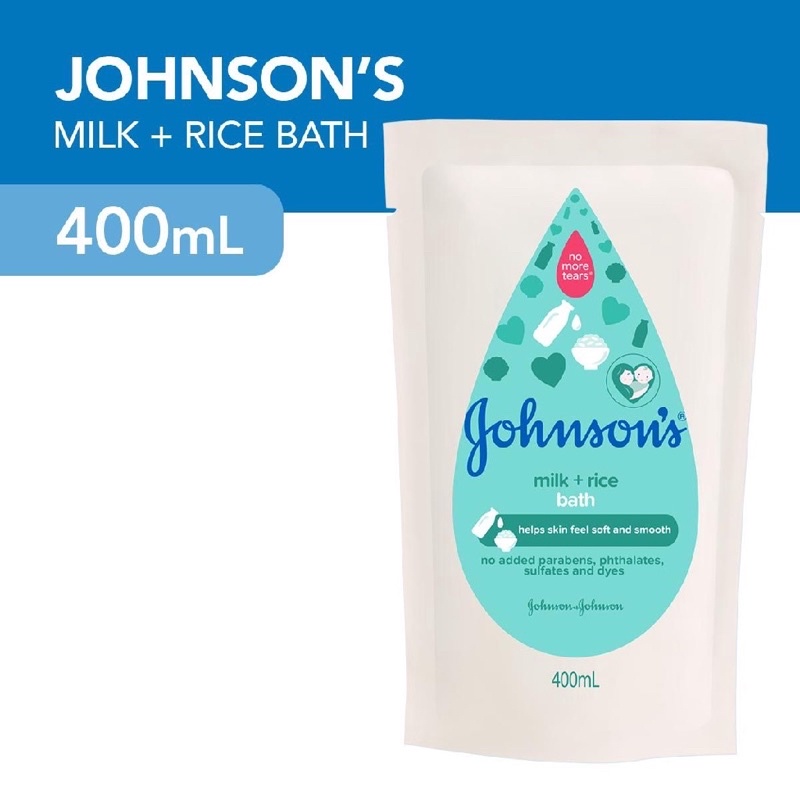 AUTHENTIC Johnsons Baby Bath Milk + Rice Refill 400mL Shopee Philippines