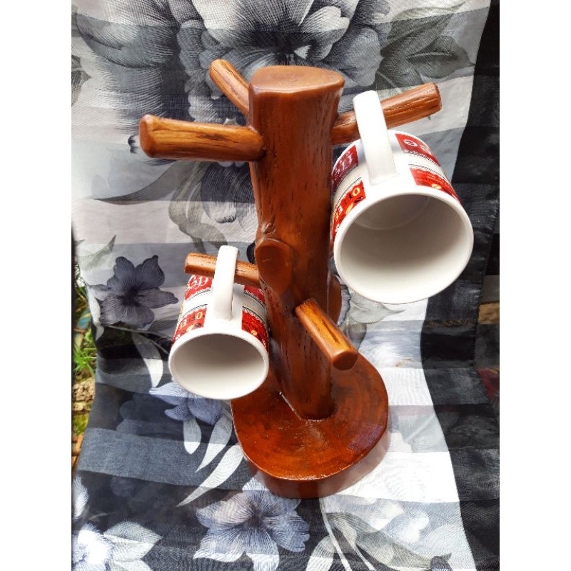 Hard Wood Stand for mugs, caps, keys ,etc. Shopee Philippines