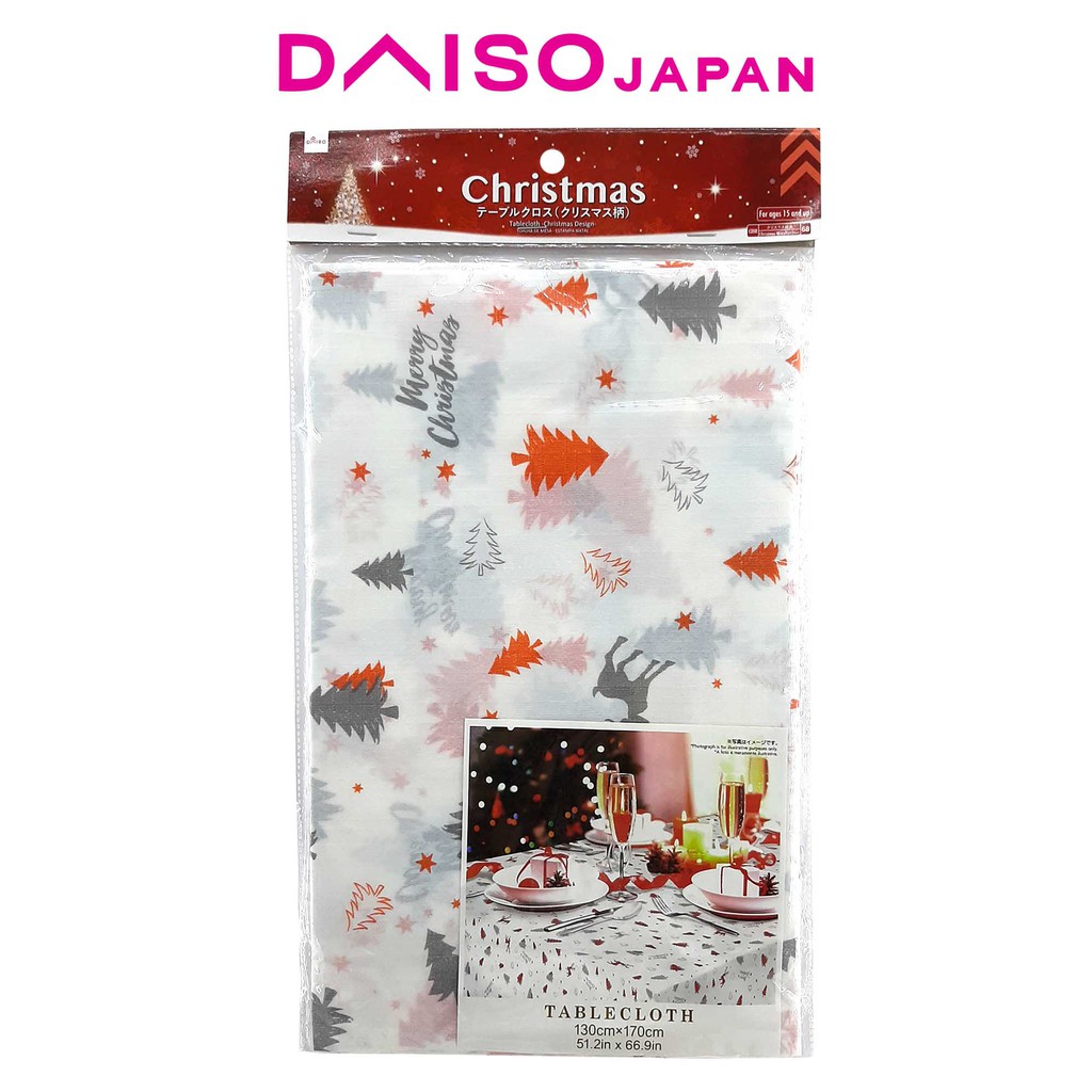 Daiso Plastic Christmas Table Cloth Orange Shopee Philippines