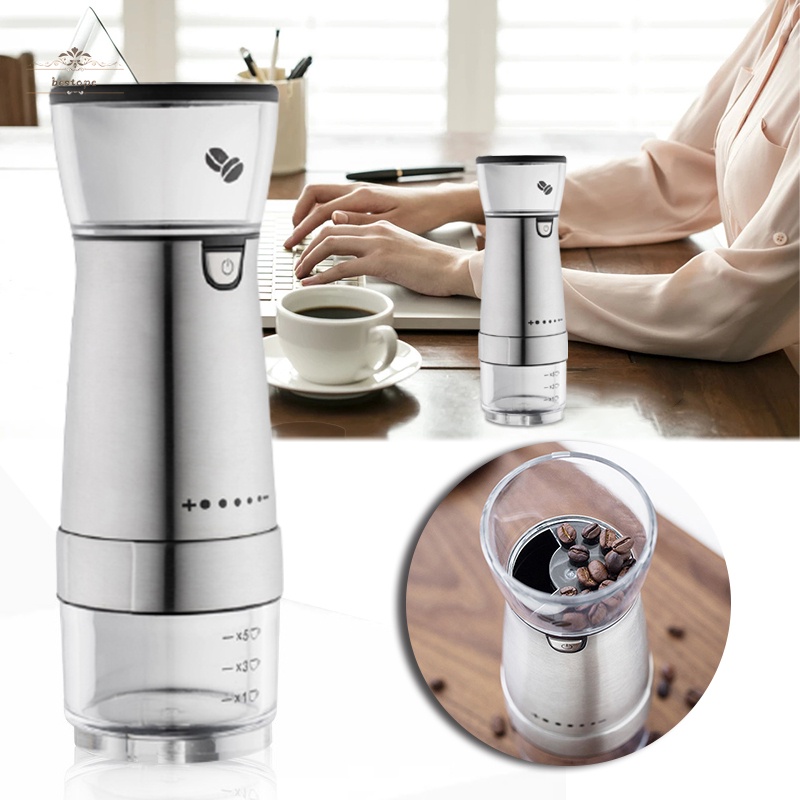 BEST Coffee Electric Grinder USB Charging High Capacity Ceramic