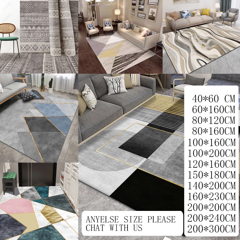 COD PH STOCK Carpets All size 3D Geometric bed Lounge decoration
