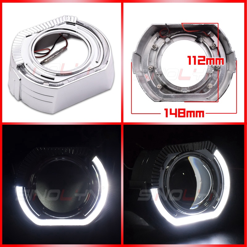Angel Eyes Shrouds For BiXenon Projector Lens 3.0 Hella 3R/Q5 Mask Covers Bezels Headlight