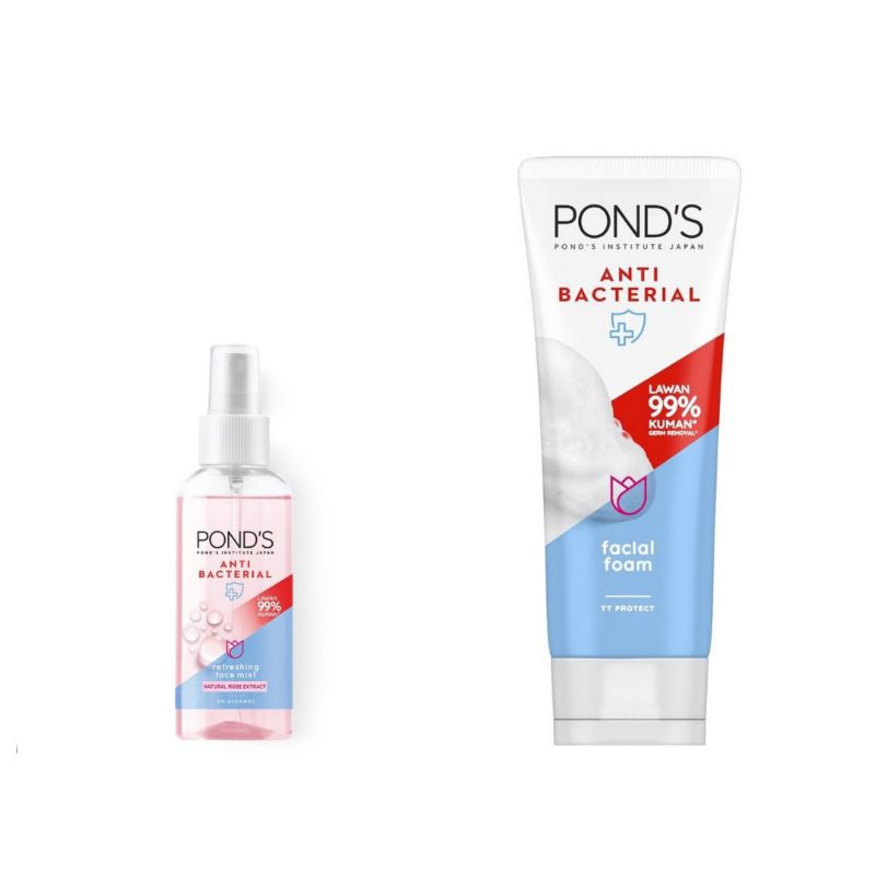 Ponds Antibacterial Facial Foam 100g / Mist 50ml Shopee Philippines